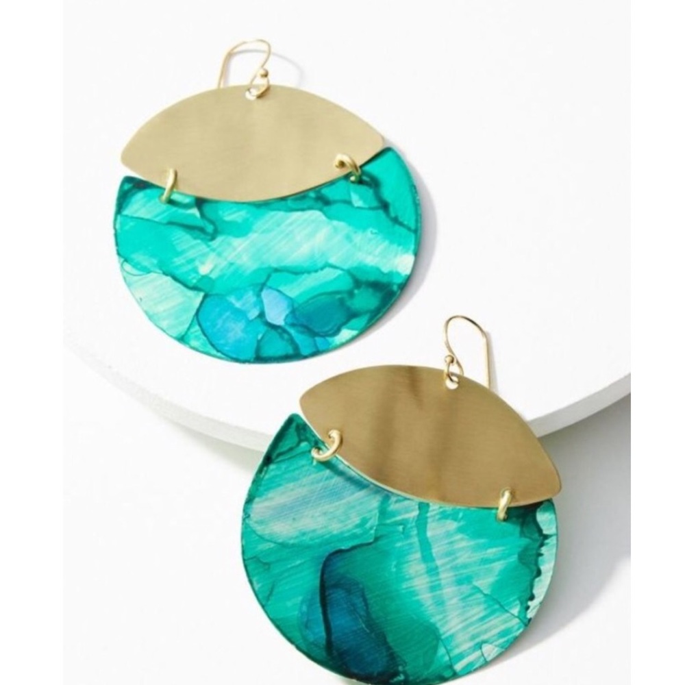 Anthropologie Disc Drop Earrings 🌊
